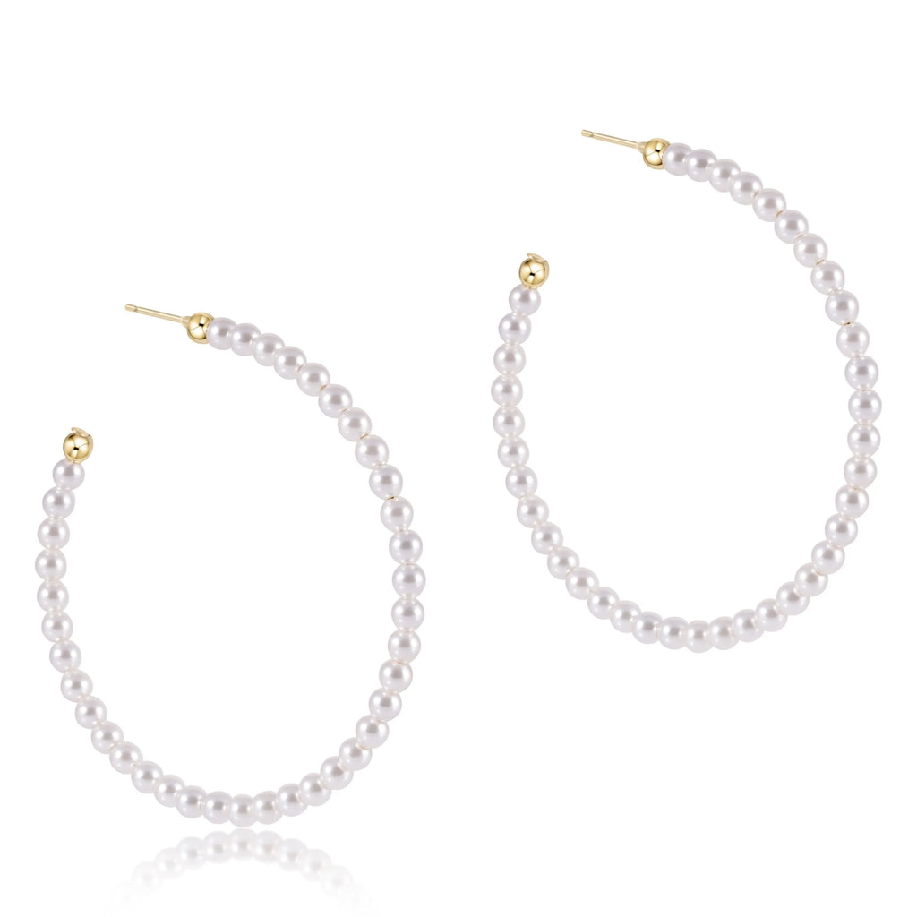 Beaded Gemstone— 3mm Pearl-Earrings-eNewton-The Lovely Closet, Women's Fashion Boutique in Alexandria, KY
