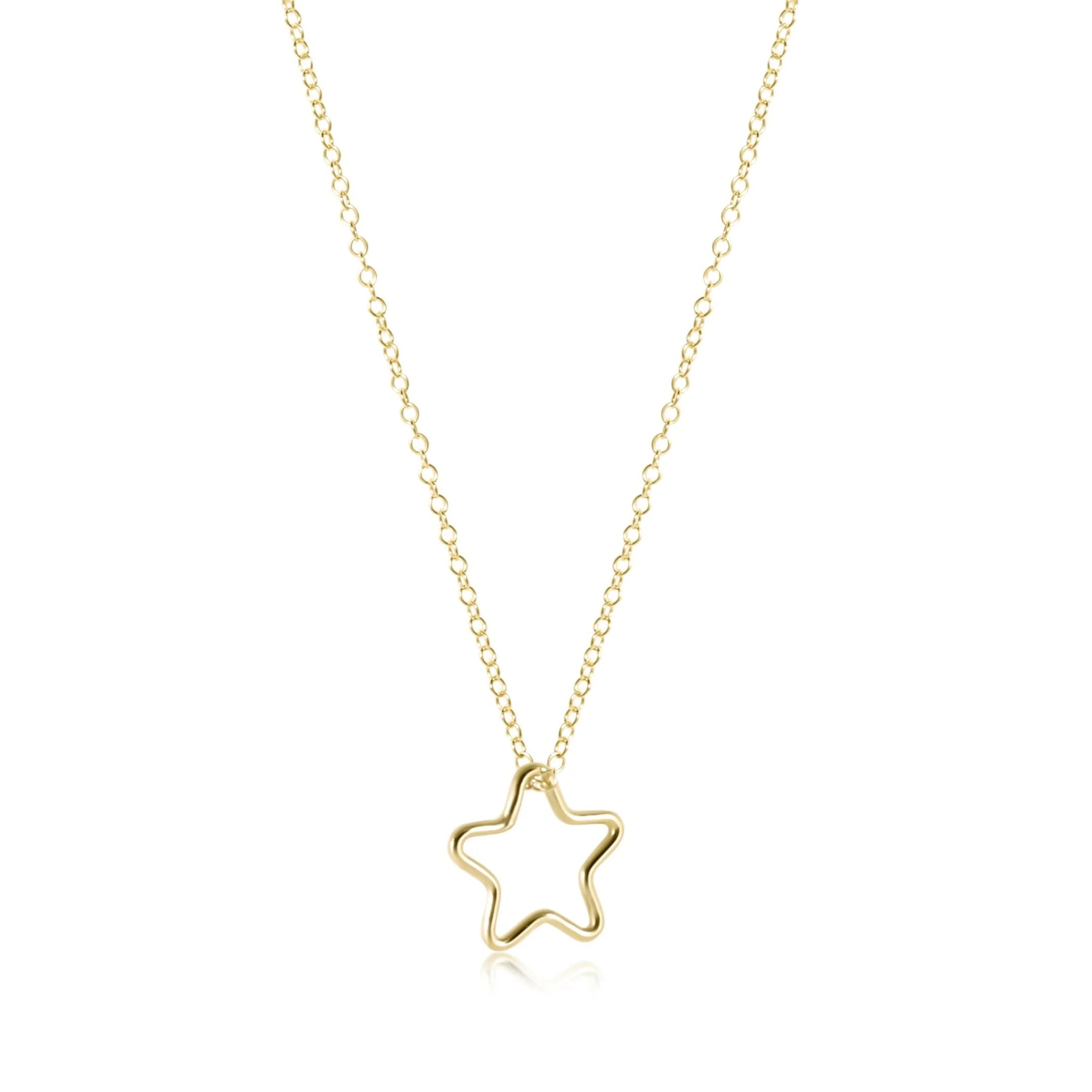 16" Star Gold Charm Necklace-Necklaces-eNewton-The Lovely Closet, Women's Fashion Boutique in Alexandria, KY