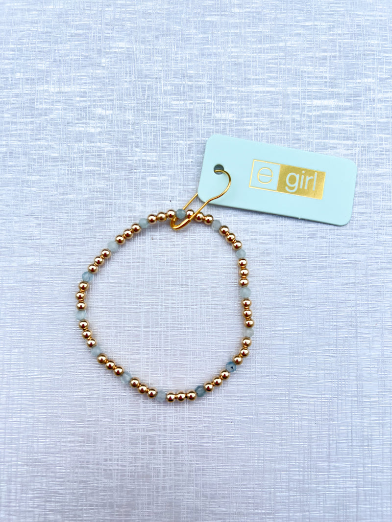 Egirl Aquamarine Gold Sincerity Bracelet