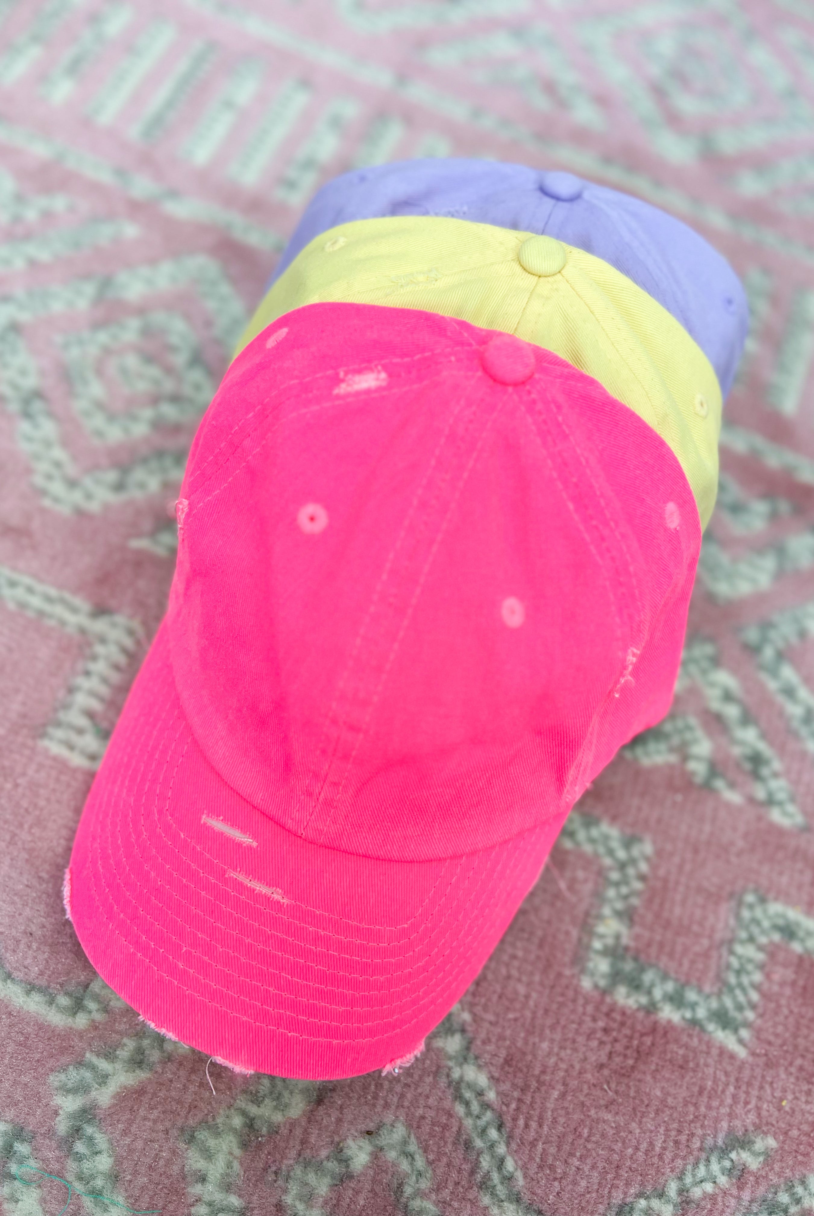 FINAL SALE - Pop Of Color Ball Cap-Hats-The Lovely Closet-The Lovely Closet, Women's Fashion Boutique in Alexandria, KY