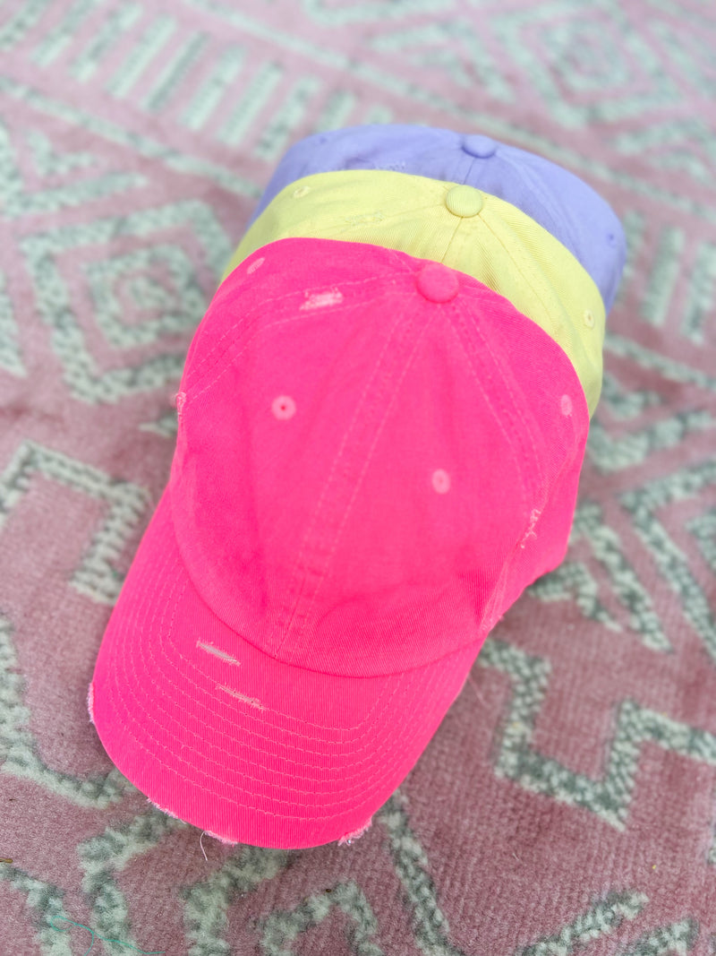 FINAL SALE - Pop Of Color Ball Cap-The Lovely Closet-The Lovely Closet, Women's Fashion Boutique in Alexandria, KY